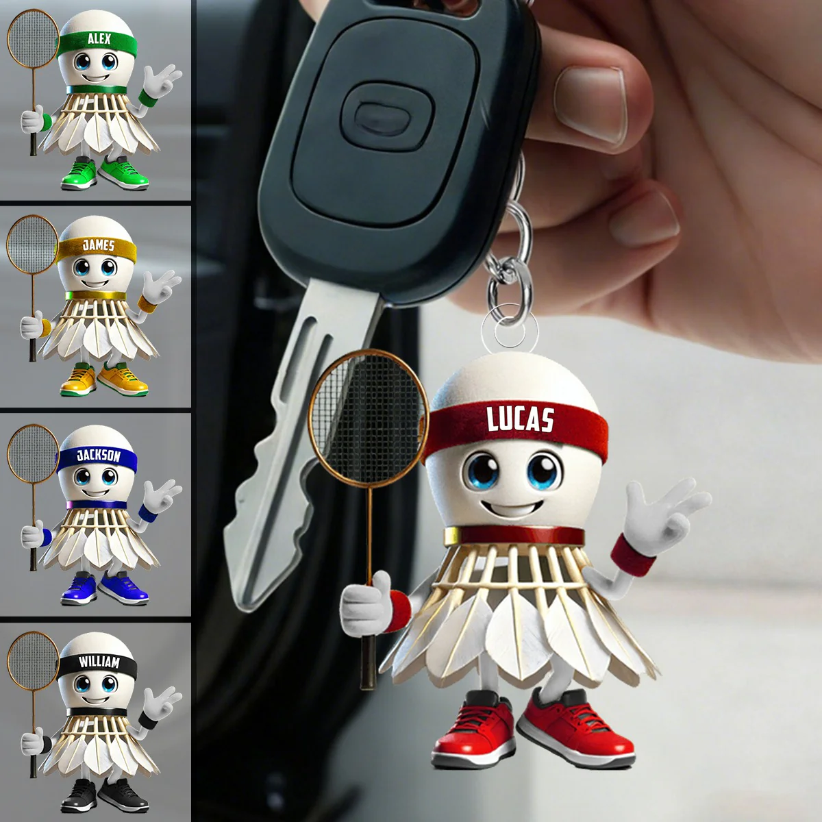 Personalized Badminton Keychain, Gift For Badminton Lover - Image 6