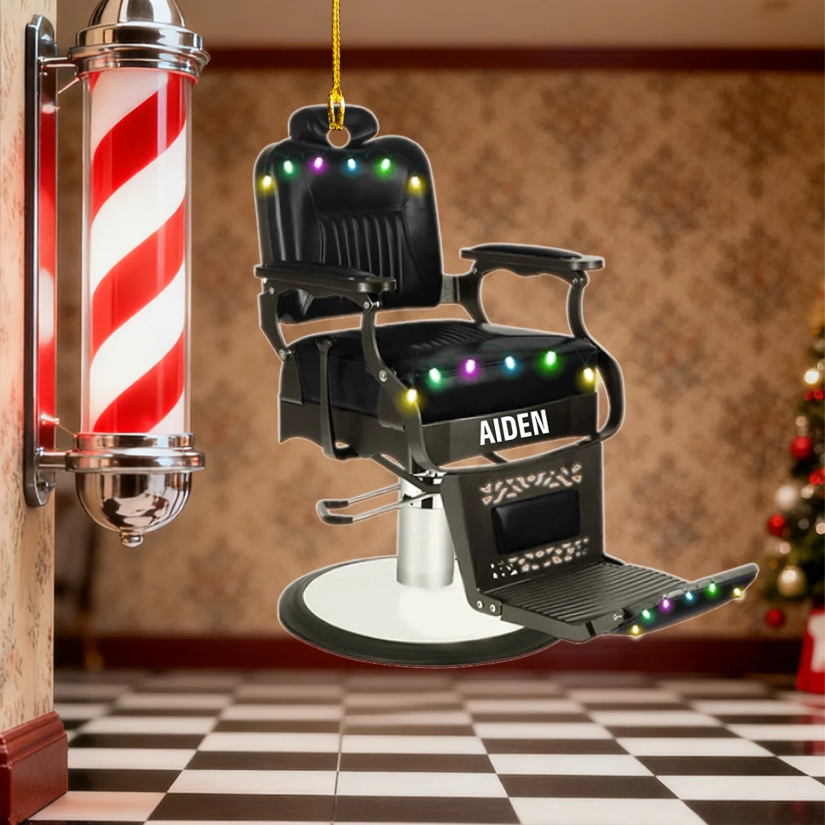Personalized Barber Chair Ornament - A Unique Christmas Gift for Our Hero Barber - Image 5