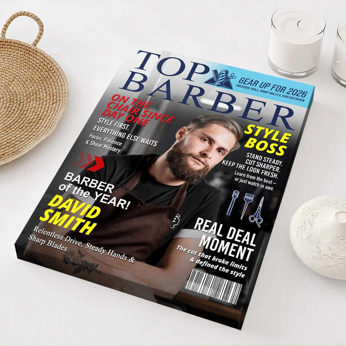 Personalized Barber Magazine Cover, Custom Barber Dad Gift, Barber Lover Gift - Image 4