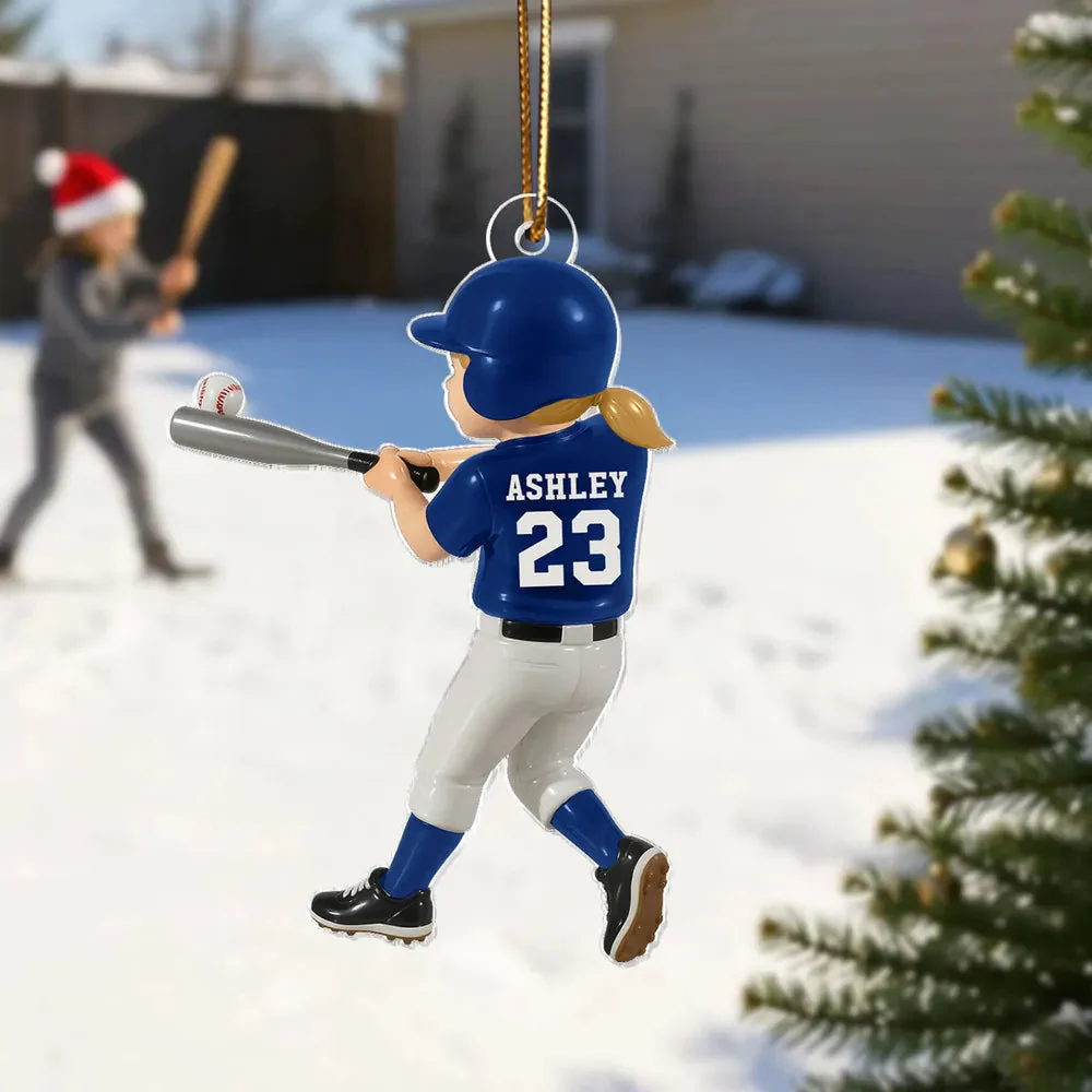 Personalized Baseball Acrylic Ornament Sports Design High Clarity Beautiful Gift - Image 3