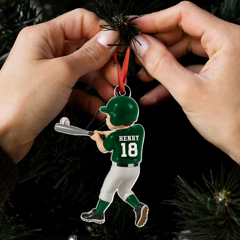 Personalized Baseball Acrylic Ornament Sports Design High Clarity Beautiful Gift - Image 4
