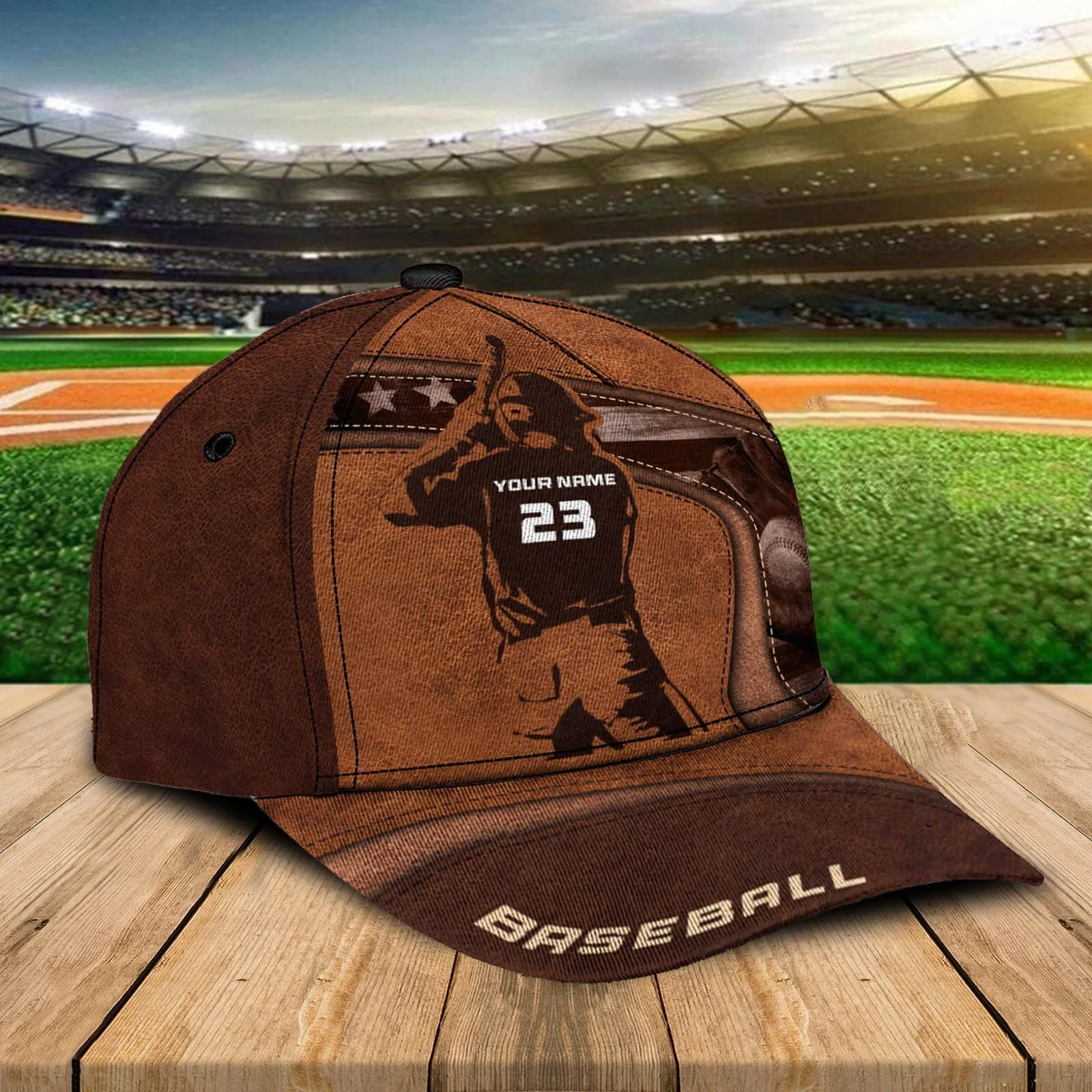 Personalized Baseball Player Back Classic Cap - Image 3
