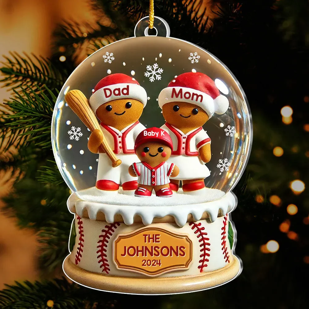 Personalized Baseball Family Sport Lover Christmas Ornament - Image 4