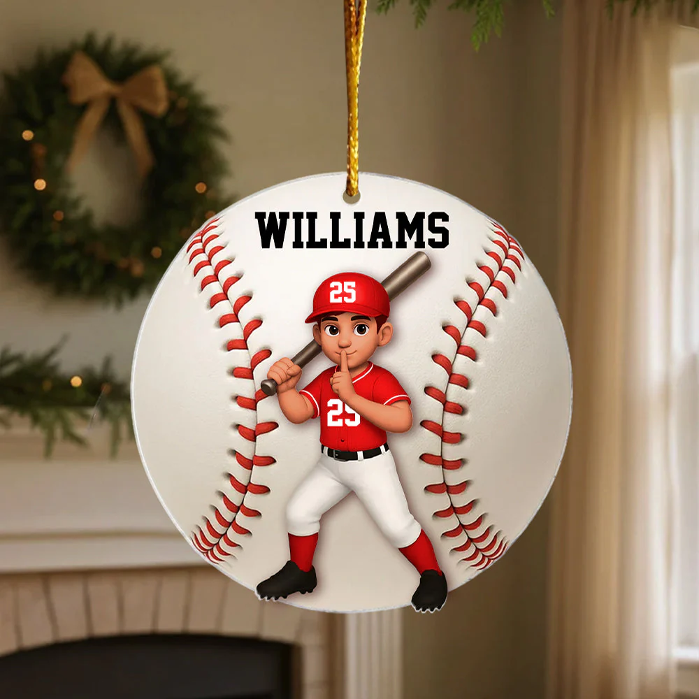 Personalized Baseball Softball Player Ornament Gift For Sport Lover - Image 5