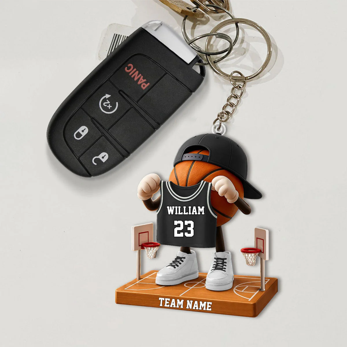 Personalized Basketball Acrylic Keychain,Unique Gifts For Basketball Lover - Image 3