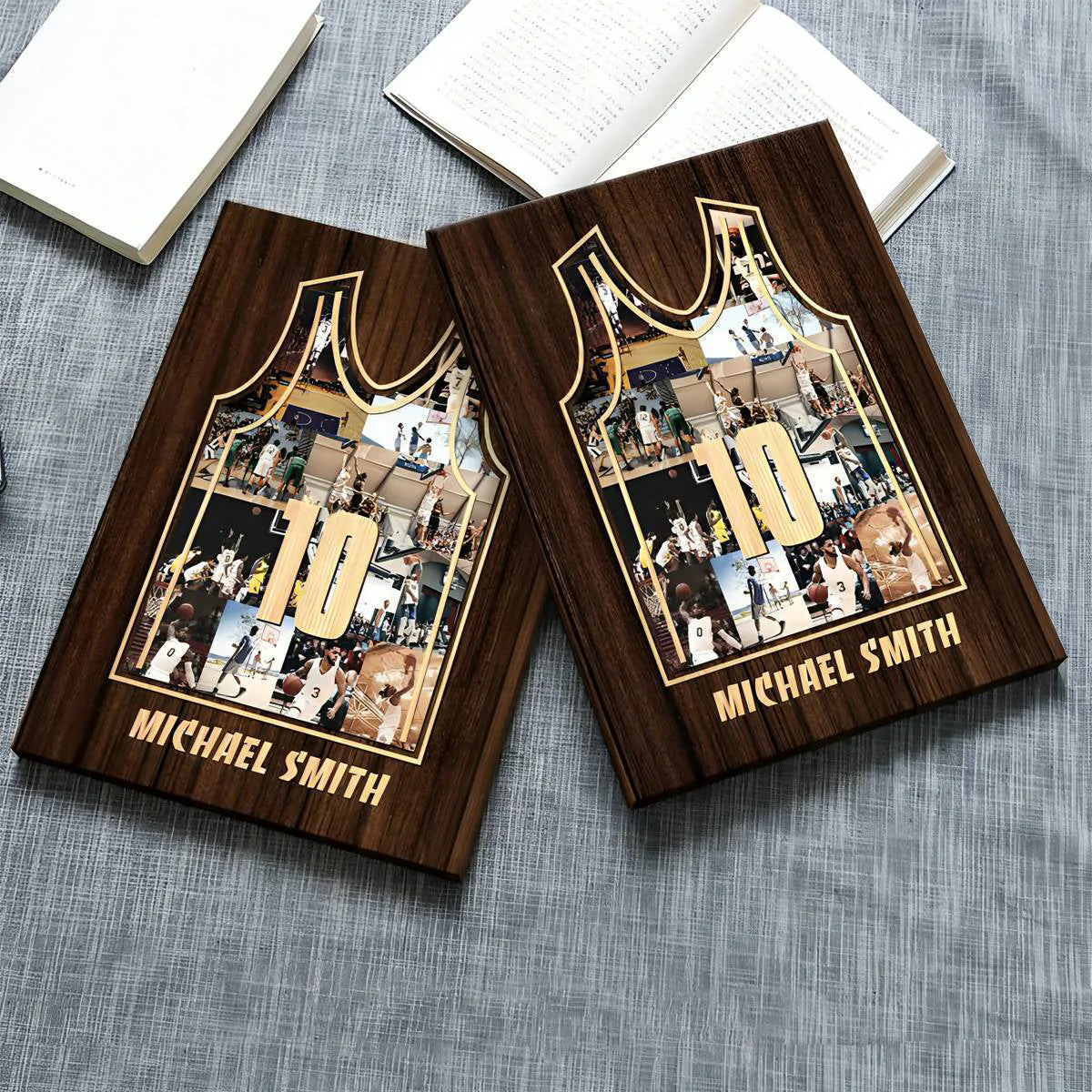 Personalized Basketball Jersey Photos Collage Canvas Poster For Basketball Player - Image 5