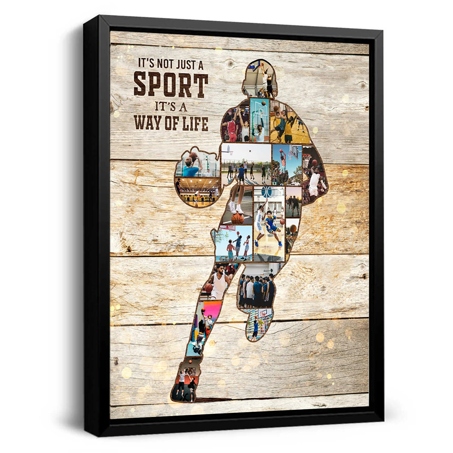 Personalized Basketball Photos Collage Canvas Gift For Coach - Girl Boy Basketball Player - Image 11