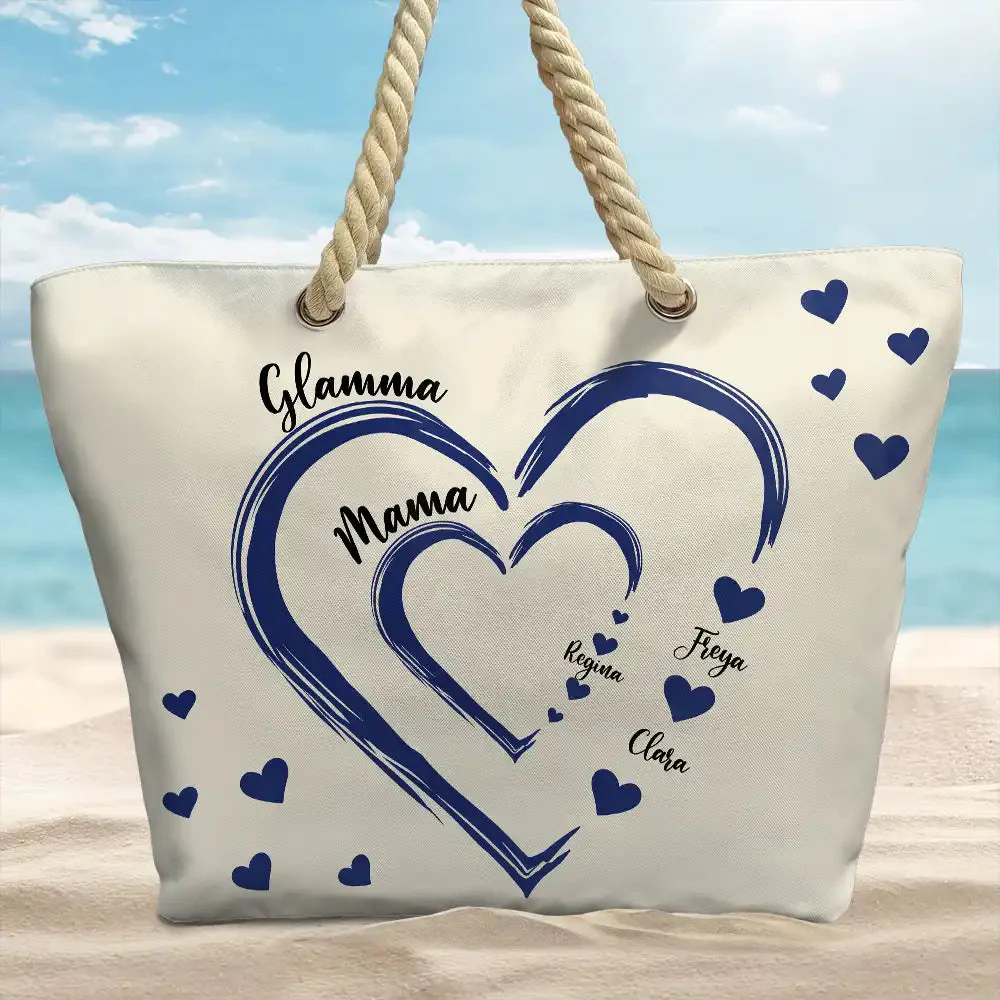 Personalized Beach Bag - Little Sweethearts - Gift For Mom Grandma - Image 5