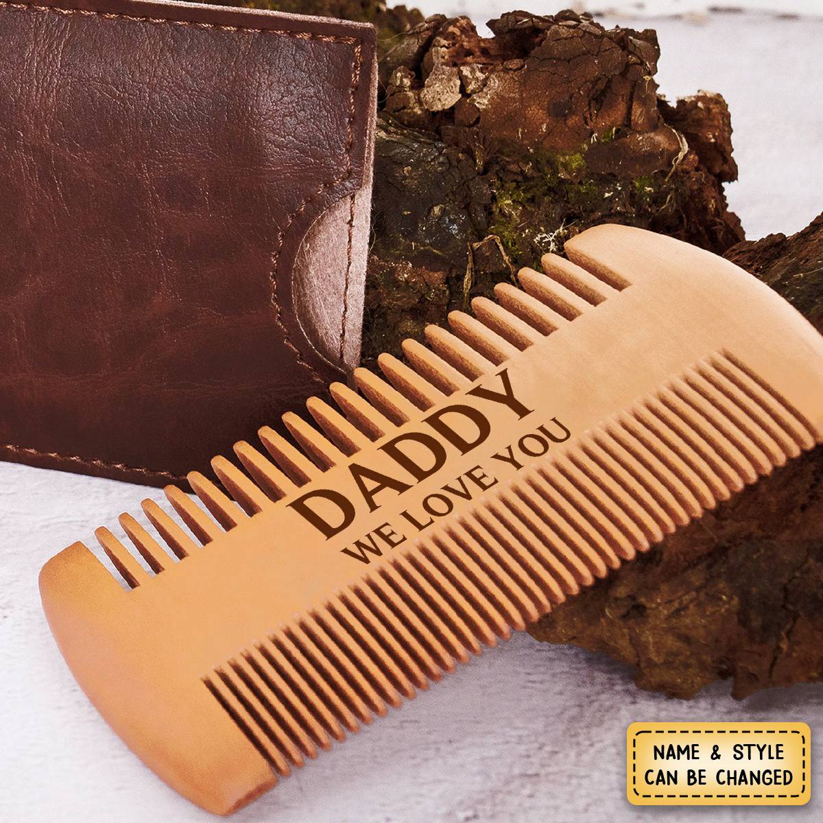 Personalized Beard Comb Gift For Dad/Grandpa - Image 5