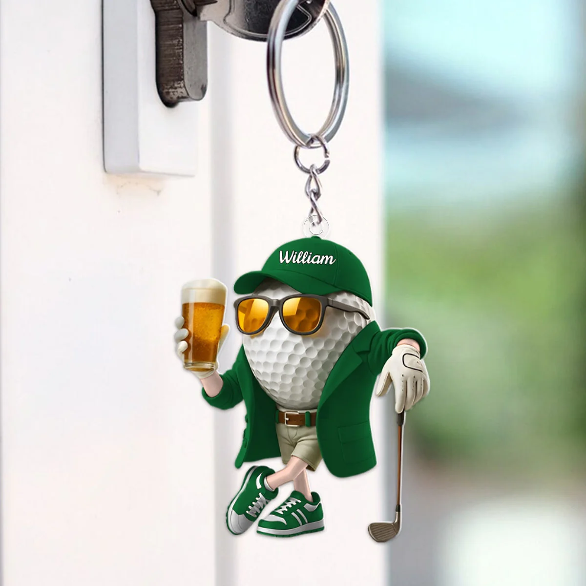 Personalized Beer Golf Keychain For Golf Lovers - Image 4