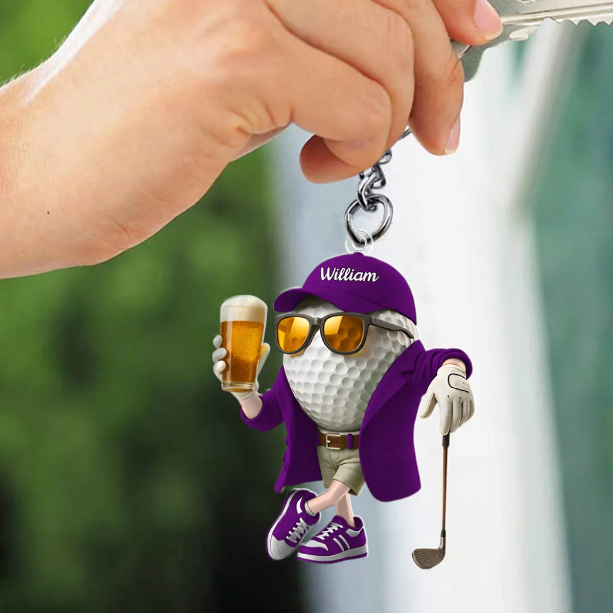 Personalized Beer Golf Keychain For Golf Lovers - Image 5