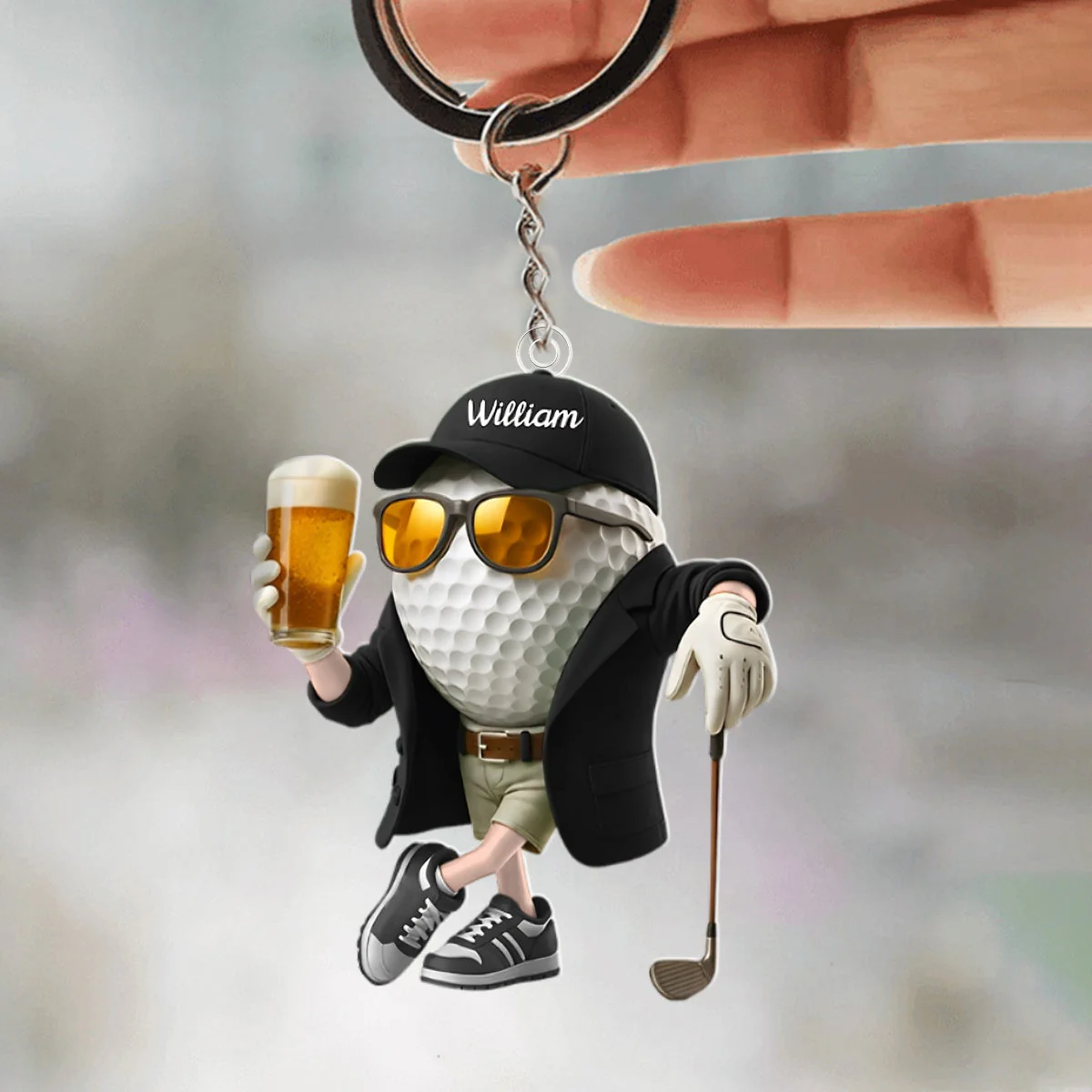 Personalized Beer Golf Keychain For Golf Lovers - Image 6