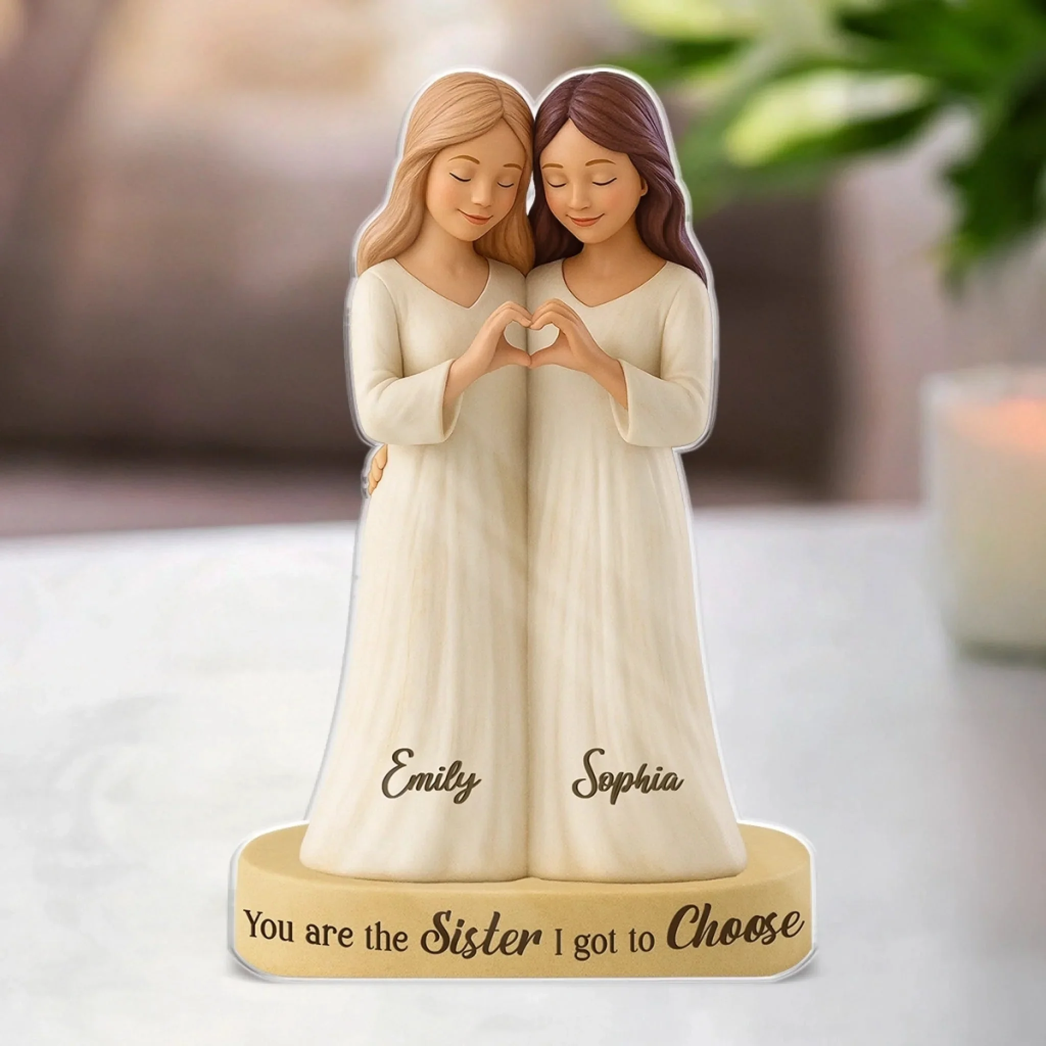 Personalized Best Friend Shaped Acrylic Plaque Gift For Besties, Woman - Image 3