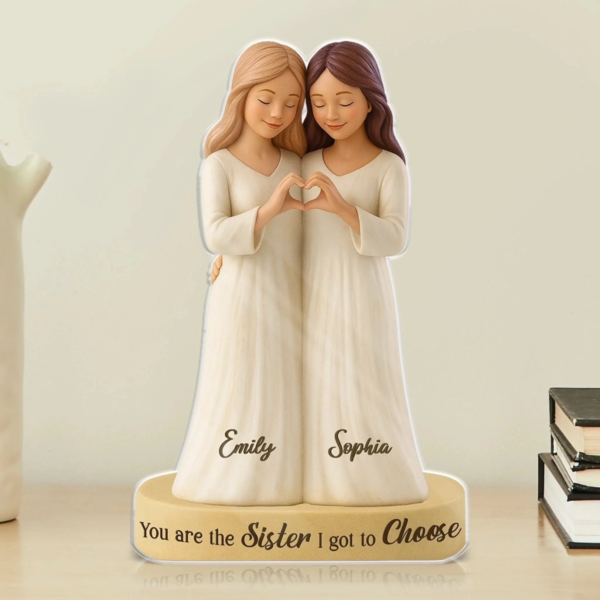 Personalized Best Friend Shaped Acrylic Plaque Gift For Besties, Woman - Image 5