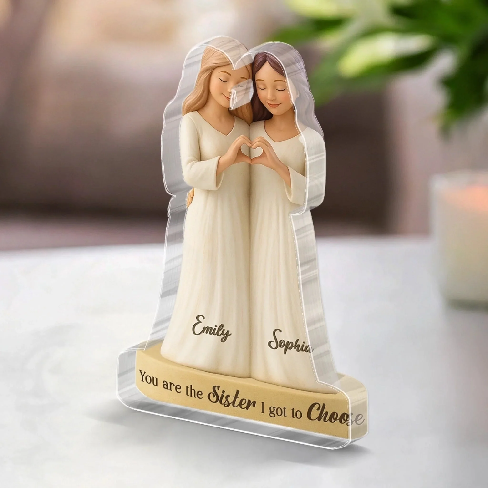 Personalized Best Friend Shaped Acrylic Plaque Gift For Besties, Woman - Image 6