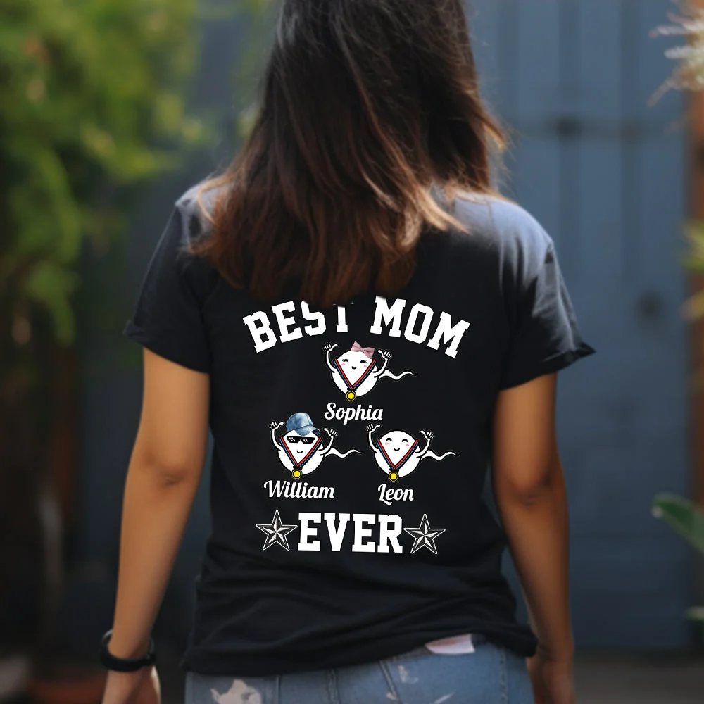Personalized Best Mom/Dad Ever Kid T-shirt - Image 4