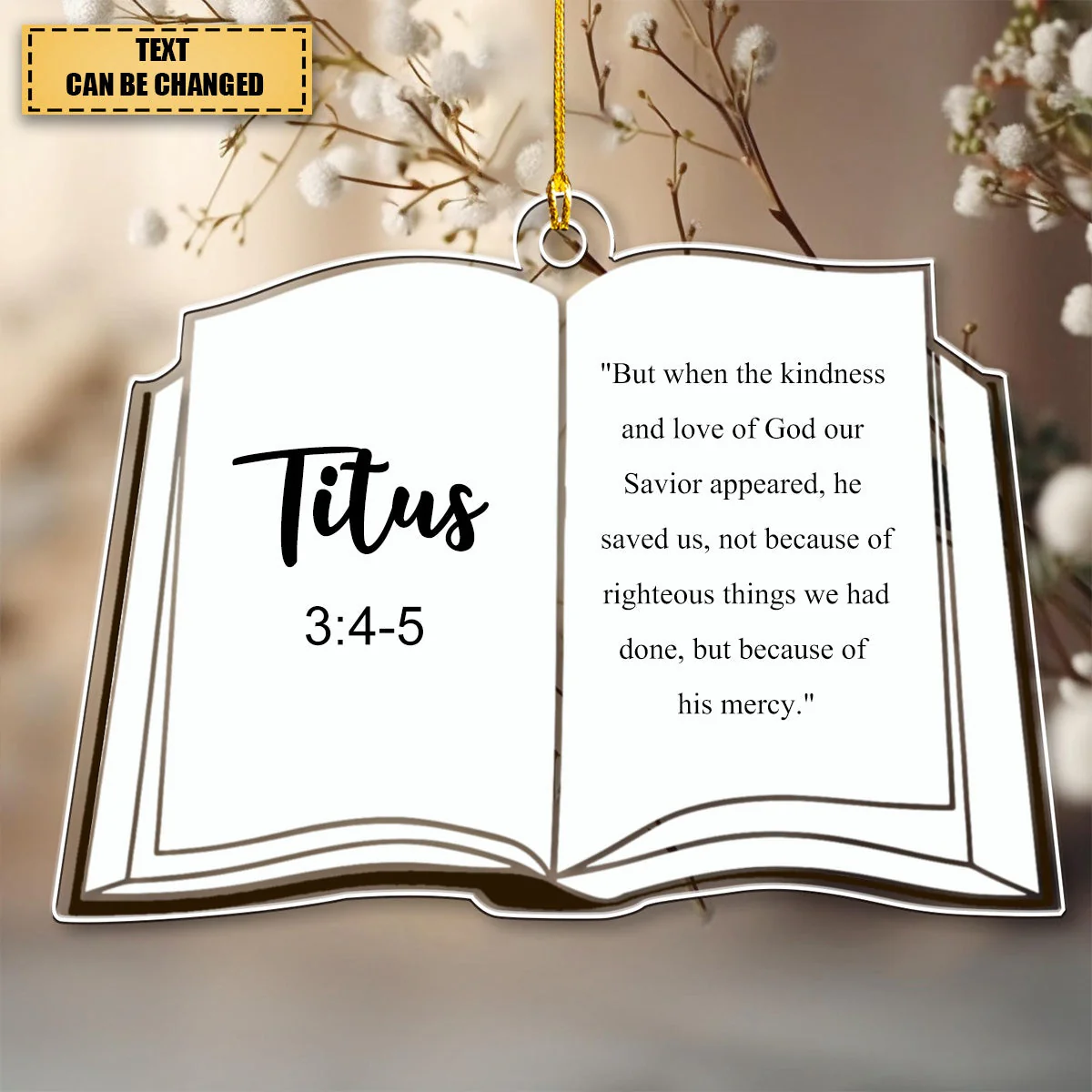 Personalized Bible verse Arcylic Ornament，Christian Christmas Decorations - Image 5