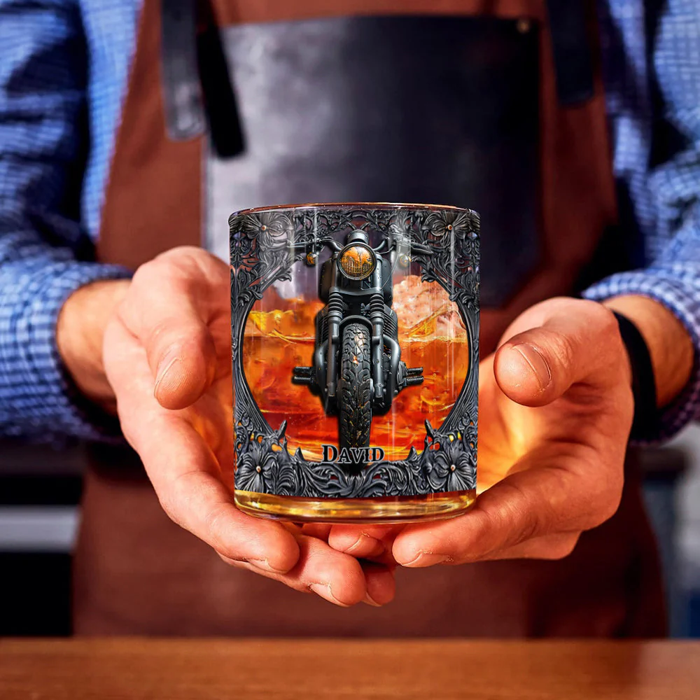 Personalized Biker Whiskey Glass - Image 3