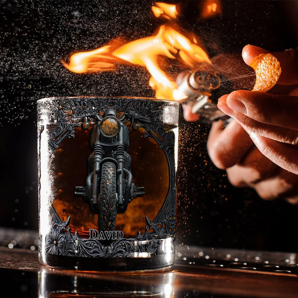 Personalized Biker Whiskey Glass - Image 4