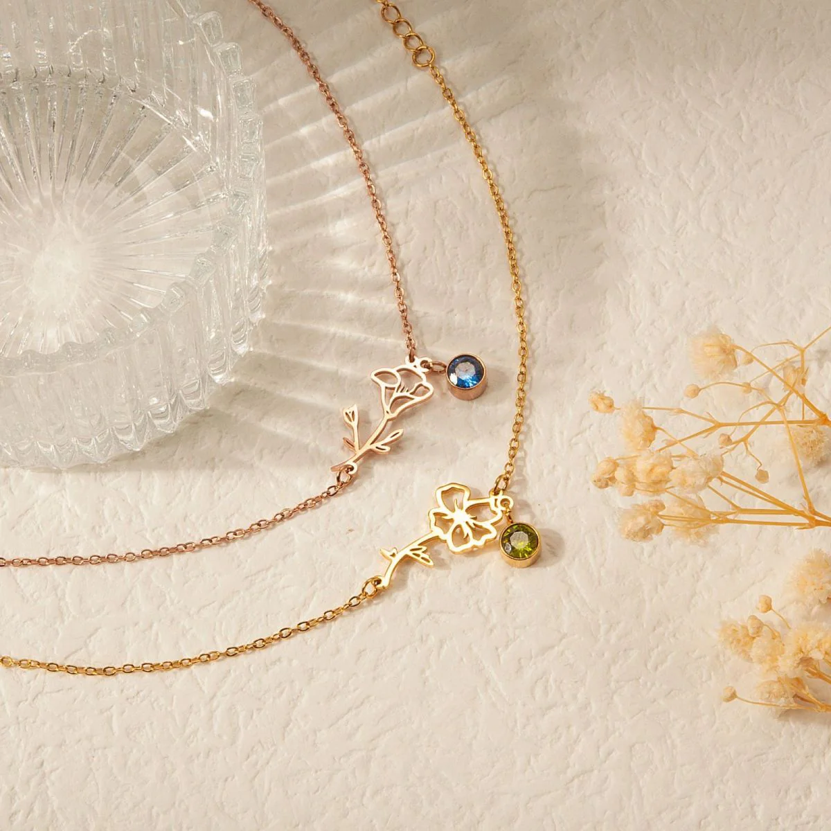 Personalized Birth Flower & Birthstone Bracelet- Jewelry Gift for Family/Friends/Sisters - Image 11