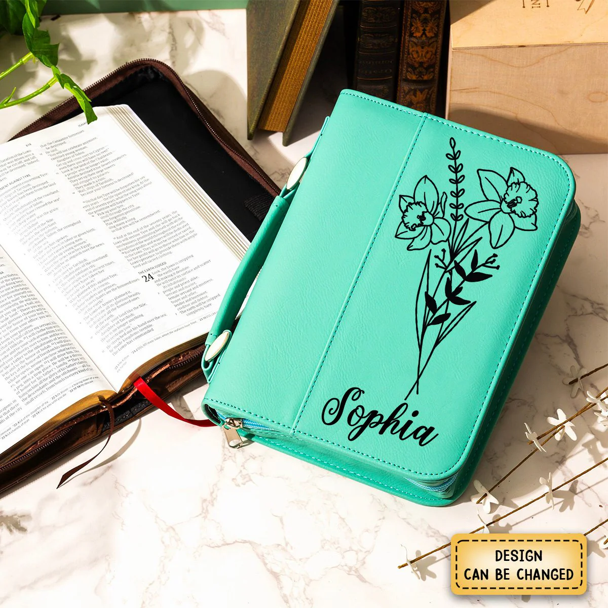 Personalized Birth Month Flower Bible Cover - Image 5