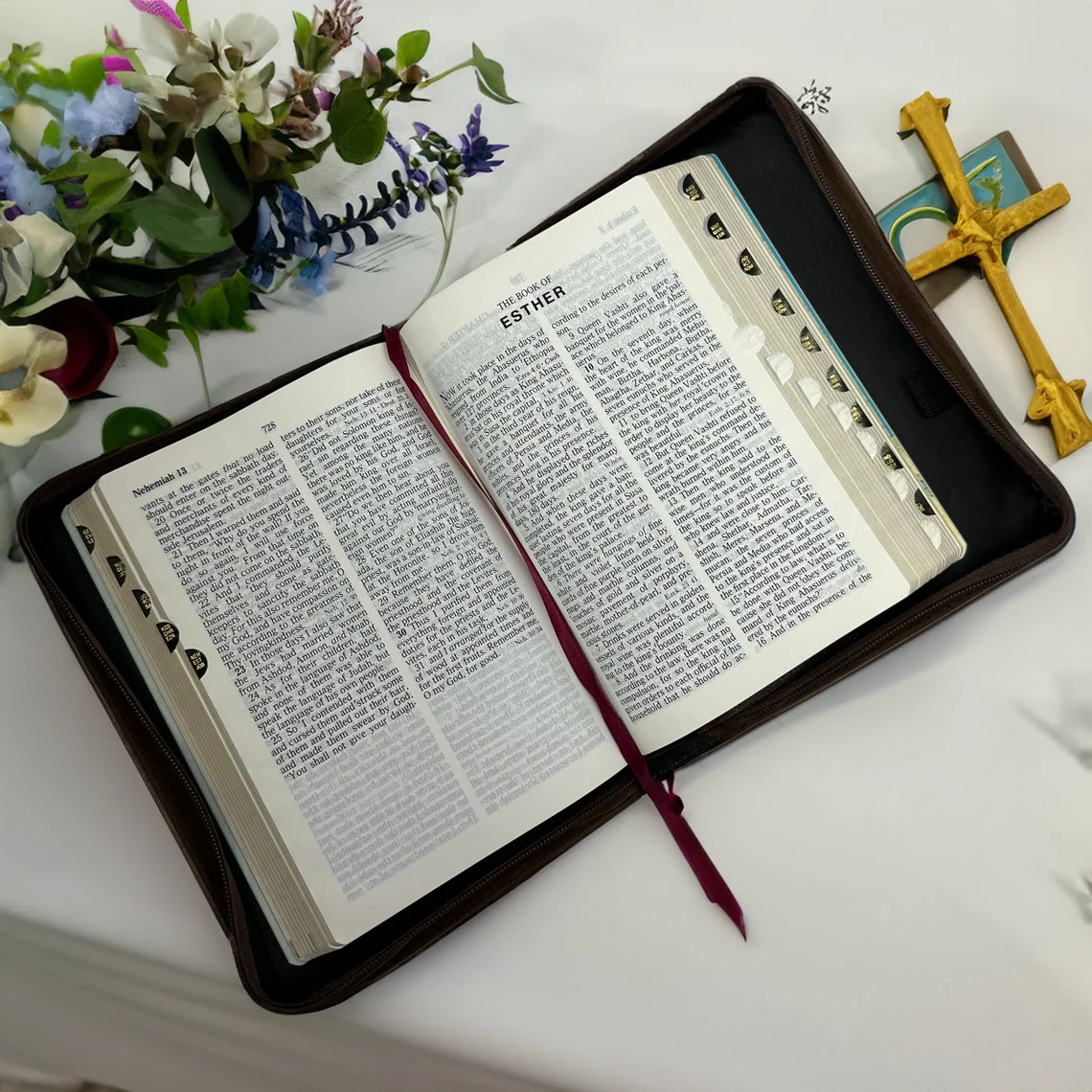 Personalized Birth Month Flower Bible Cover - Image 6