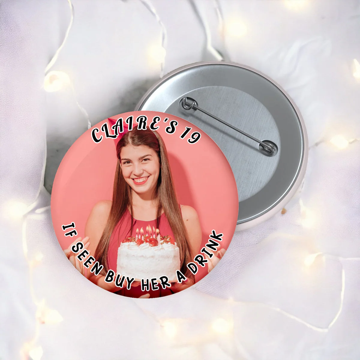 Personalized Birthday Pins- Birthday Party Favors, Birthday Party Button - Image 2