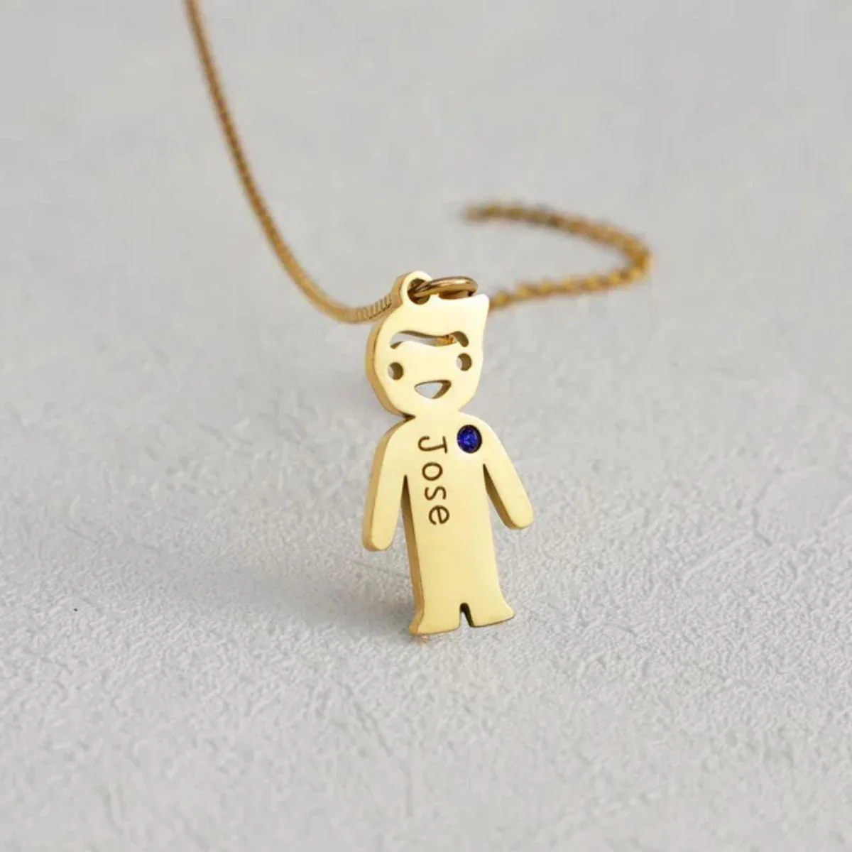 Personalized Birthstone Children Shape Necklace For Mother & Grandmas - Image 7