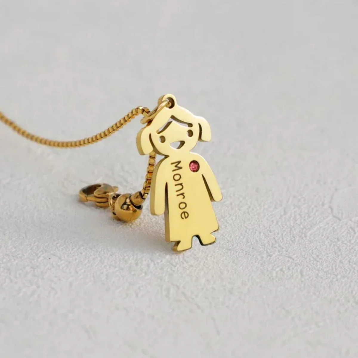 Personalized Birthstone Children Shape Necklace For Mother & Grandmas - Image 8