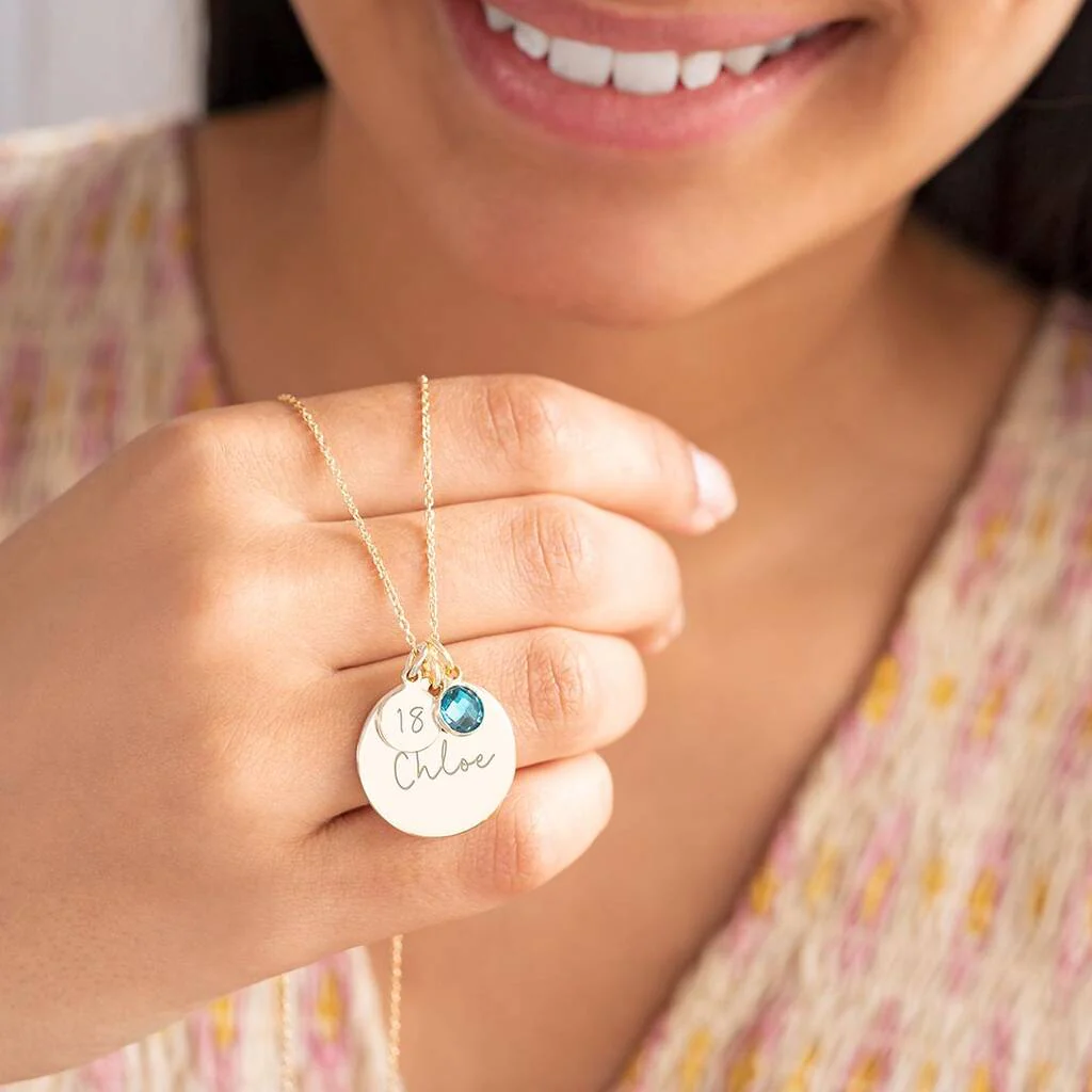 Personalized Birthstone Name Necklace Photo Gift Set - Image 10