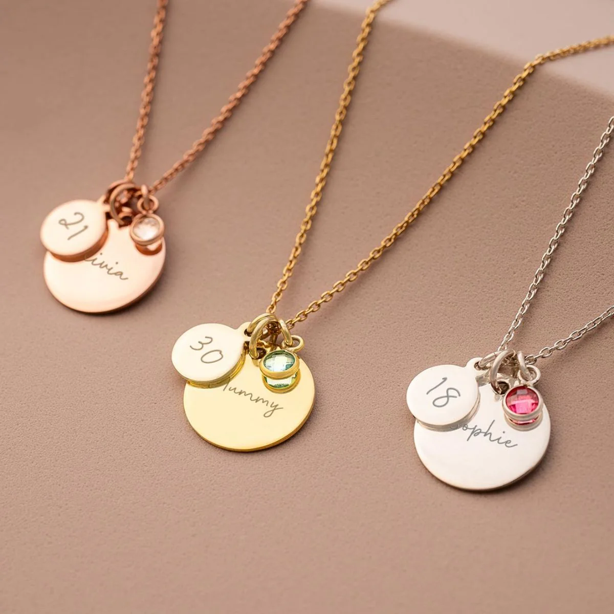 Personalized Birthstone Name Necklace Photo Gift Set - Image 12