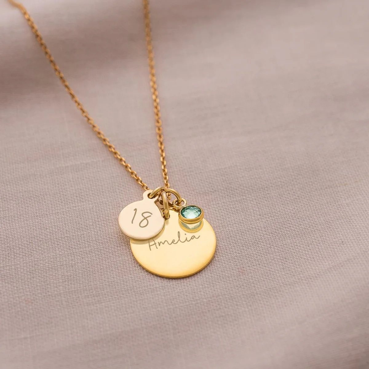 Personalized Birthstone Name Necklace Photo Gift Set - Image 13