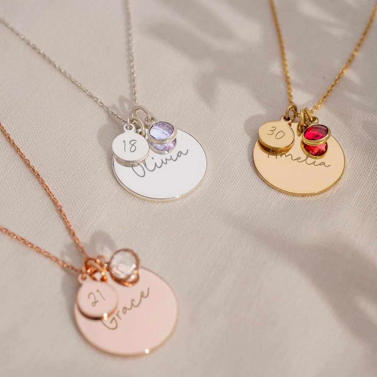 Personalized Birthstone Name Necklace Photo Gift Set - Image 14