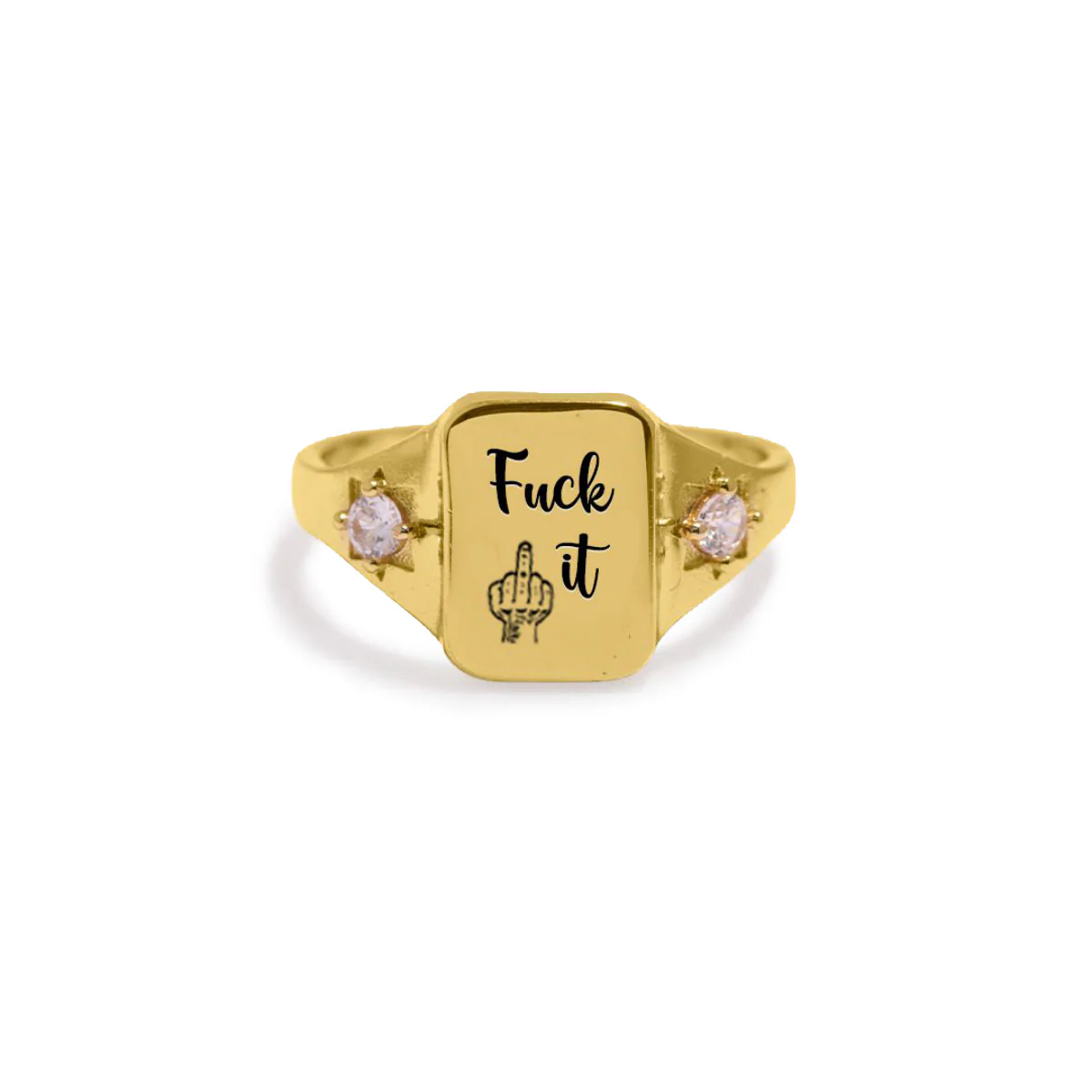 Personalized Birthstone Square Ring