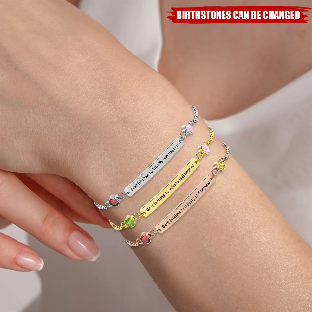 Personalized Birthstones Bracelet For Bestie, Best Friend - Image 3
