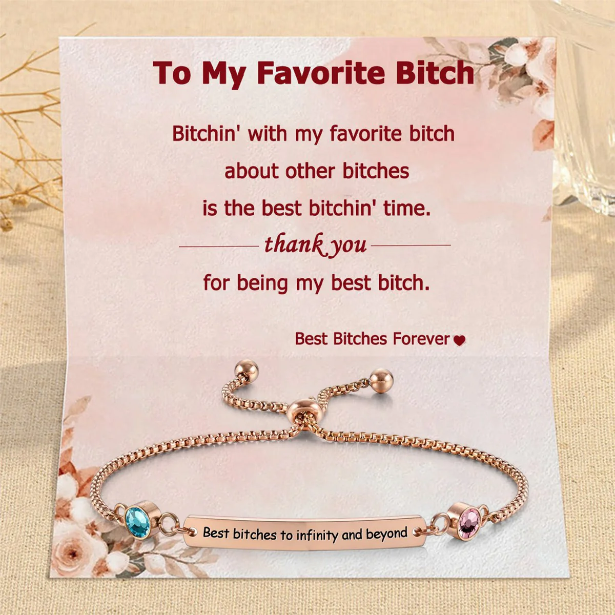 Personalized Birthstones Bracelet For Bestie, Best Friend - Image 4