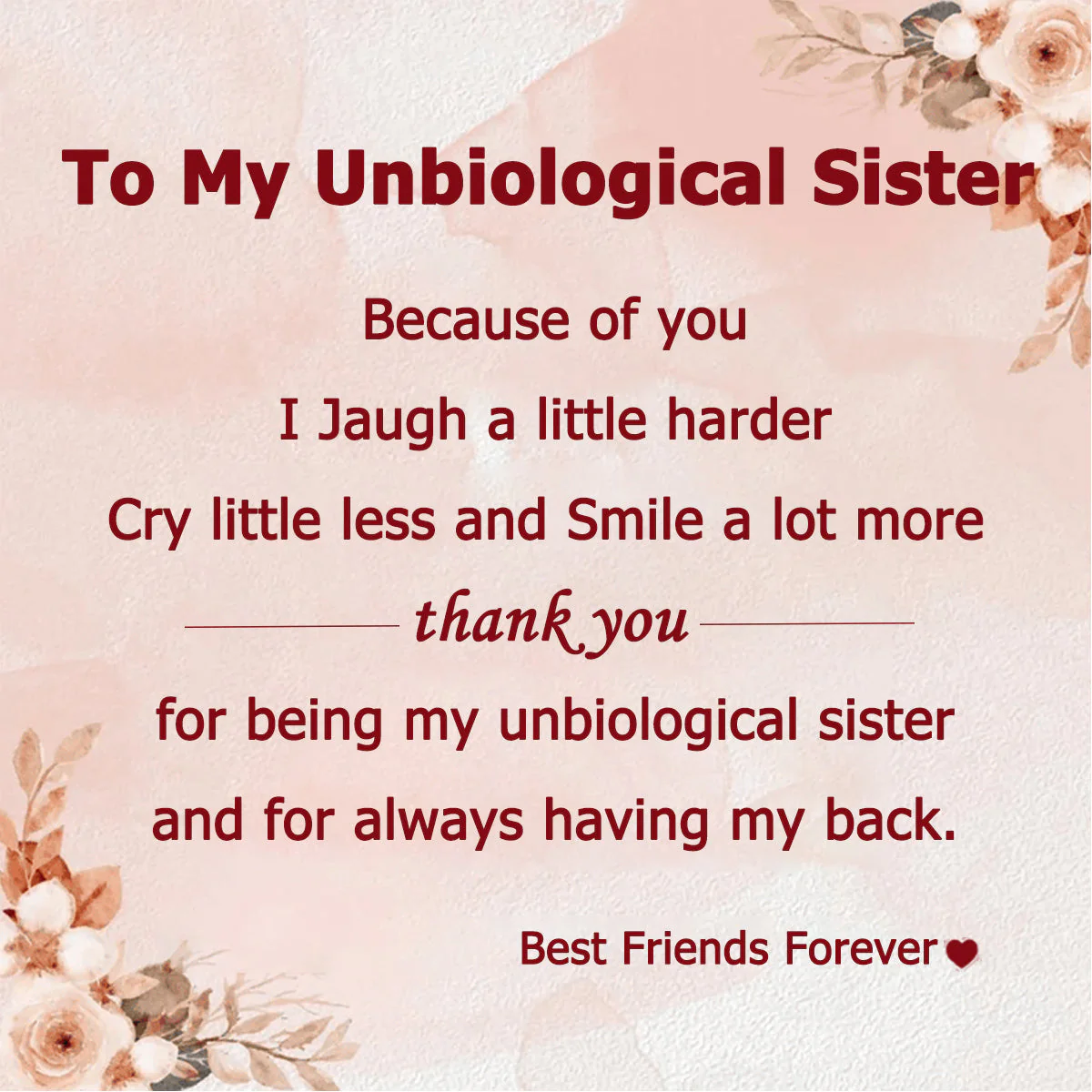 Personalized Birthstones Bracelet For Bestie, Best Friend - Thank You For Being My Unbiological Sister - Image 12