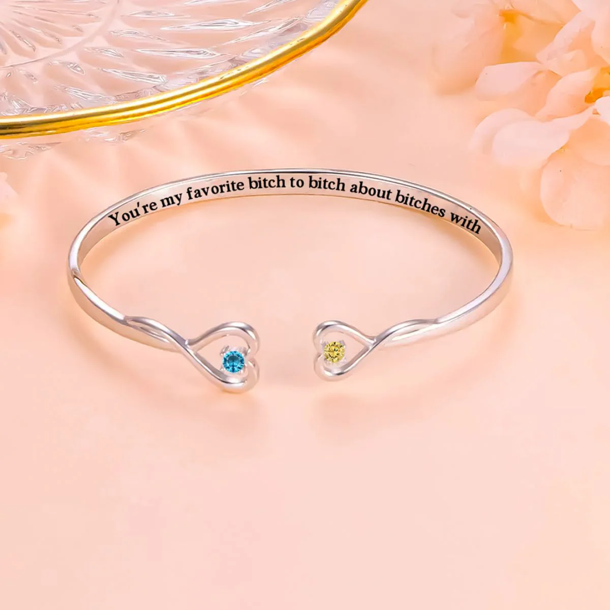 Personalized Birthstones Bracelet For Bestie, Best Friend - Thank You For Being My Unbiological Sister - Image 8