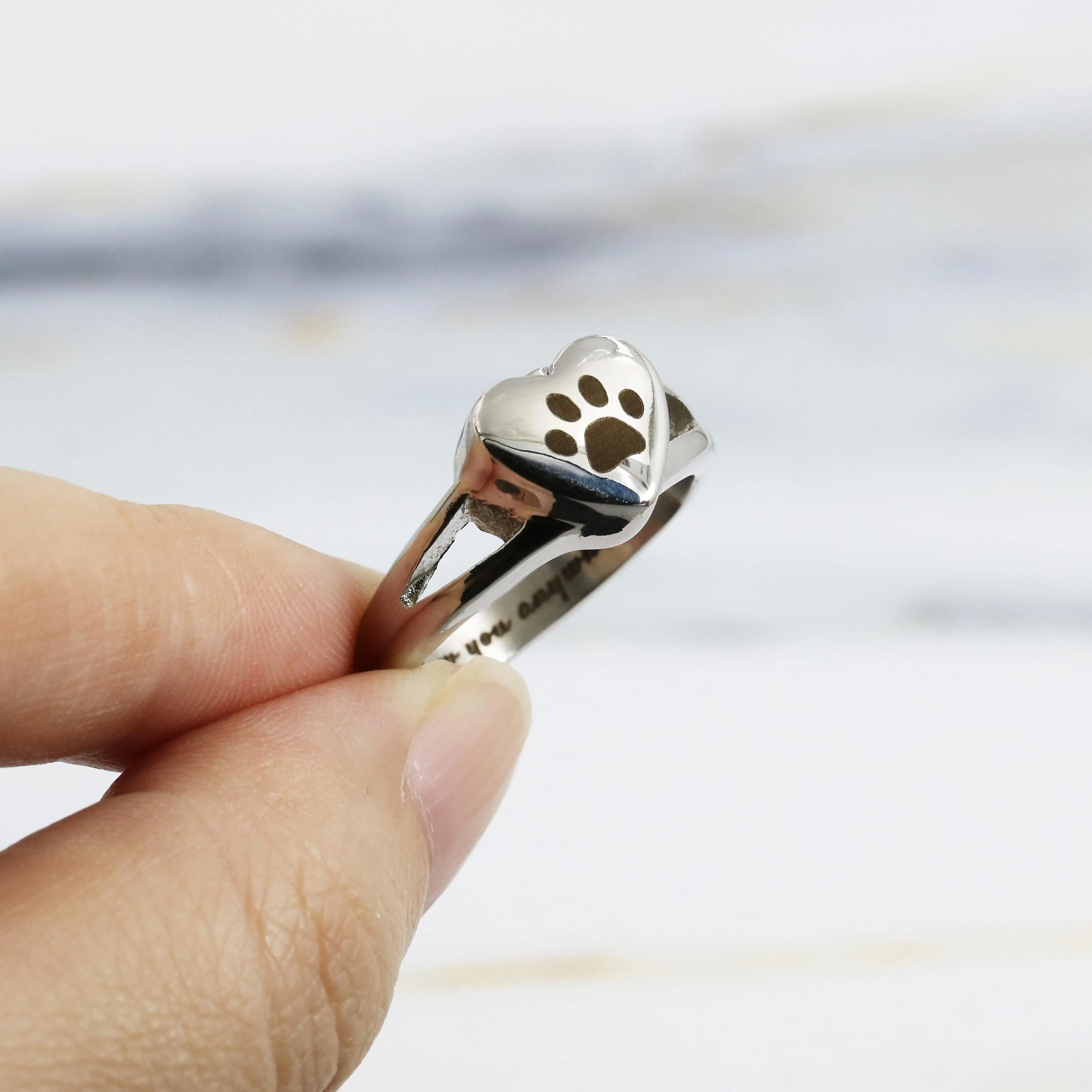 Personalized Bone Ashes Ring, Human/Pet Cremains Memorial Gift For Loss - Image 4