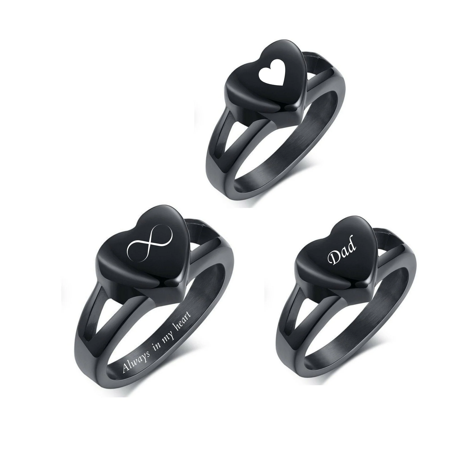 Personalized Bone Ashes Ring, Human/Pet Cremains Memorial Gift For Loss - Image 7