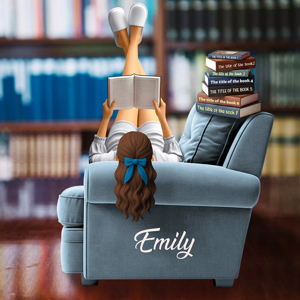 Personalized Book Lover Gift - Custom Acrylic Plaque for Chill Girls Who Love to Read
