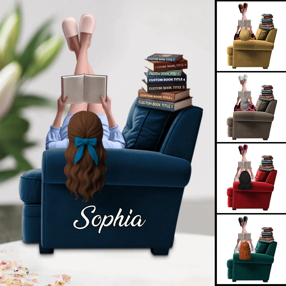Personalized Book Lover Gift - Custom Acrylic Plaque for Chill Girls Who Love to Read - Image 2
