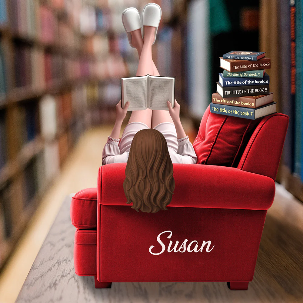 Personalized Book Lover Gift - Custom Acrylic Plaque for Chill Girls Who Love to Read - Image 3