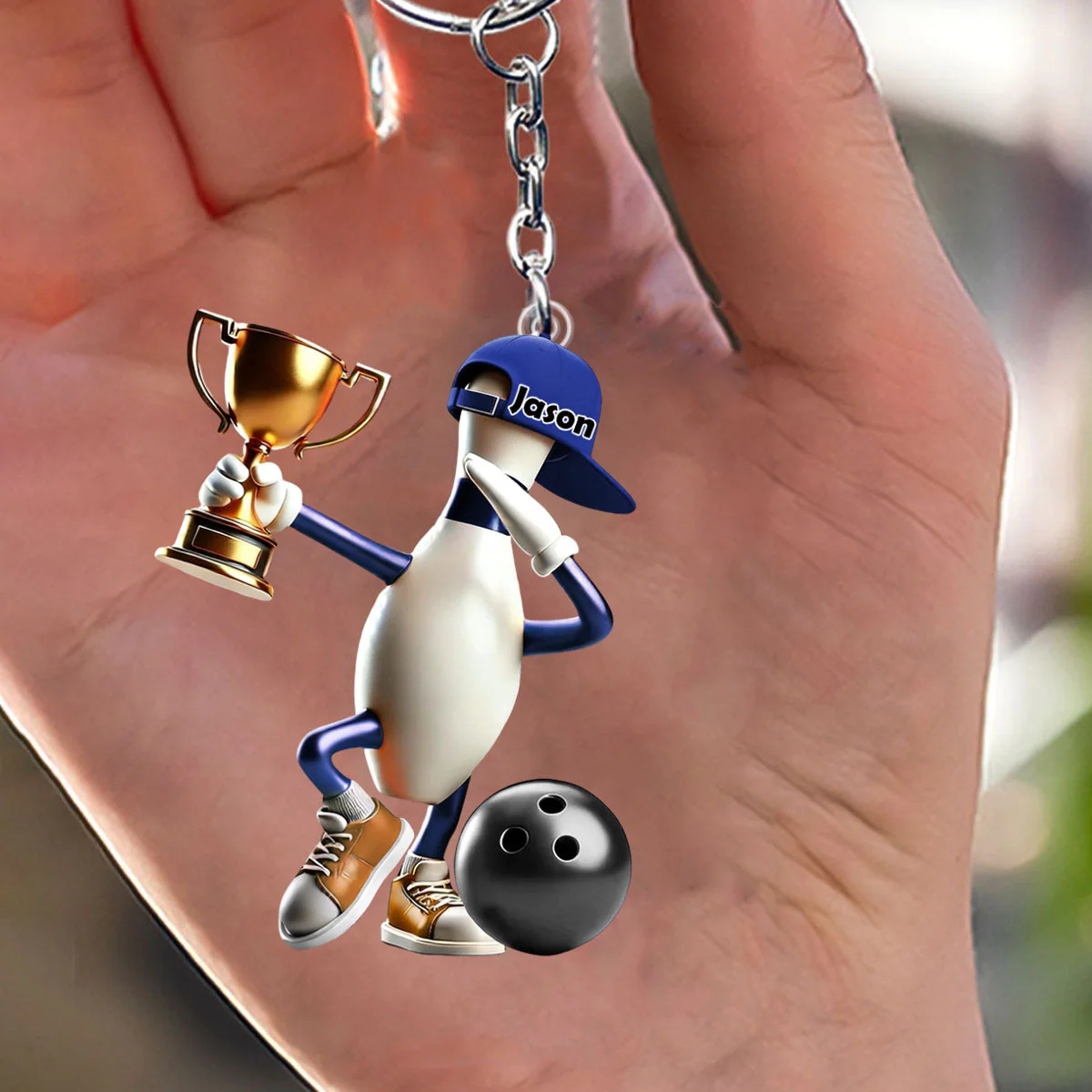 Personalized Bowling Acrylic Keychain For Bowling Lover - Image 2
