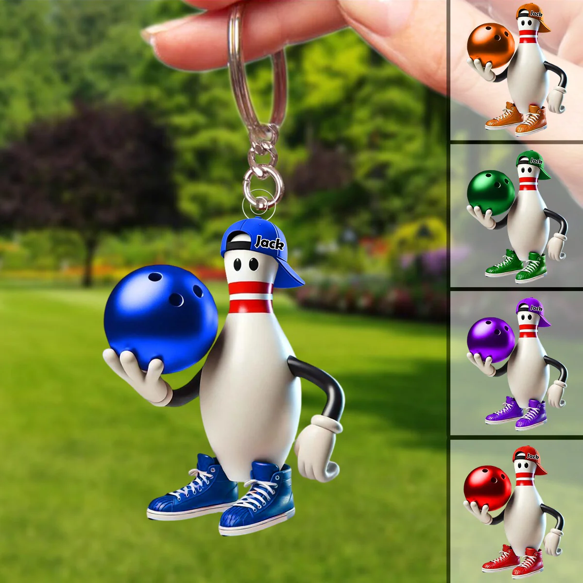 Personalized Bowling Acrylic Keychain, Gift For Bowling Lover - Image 6