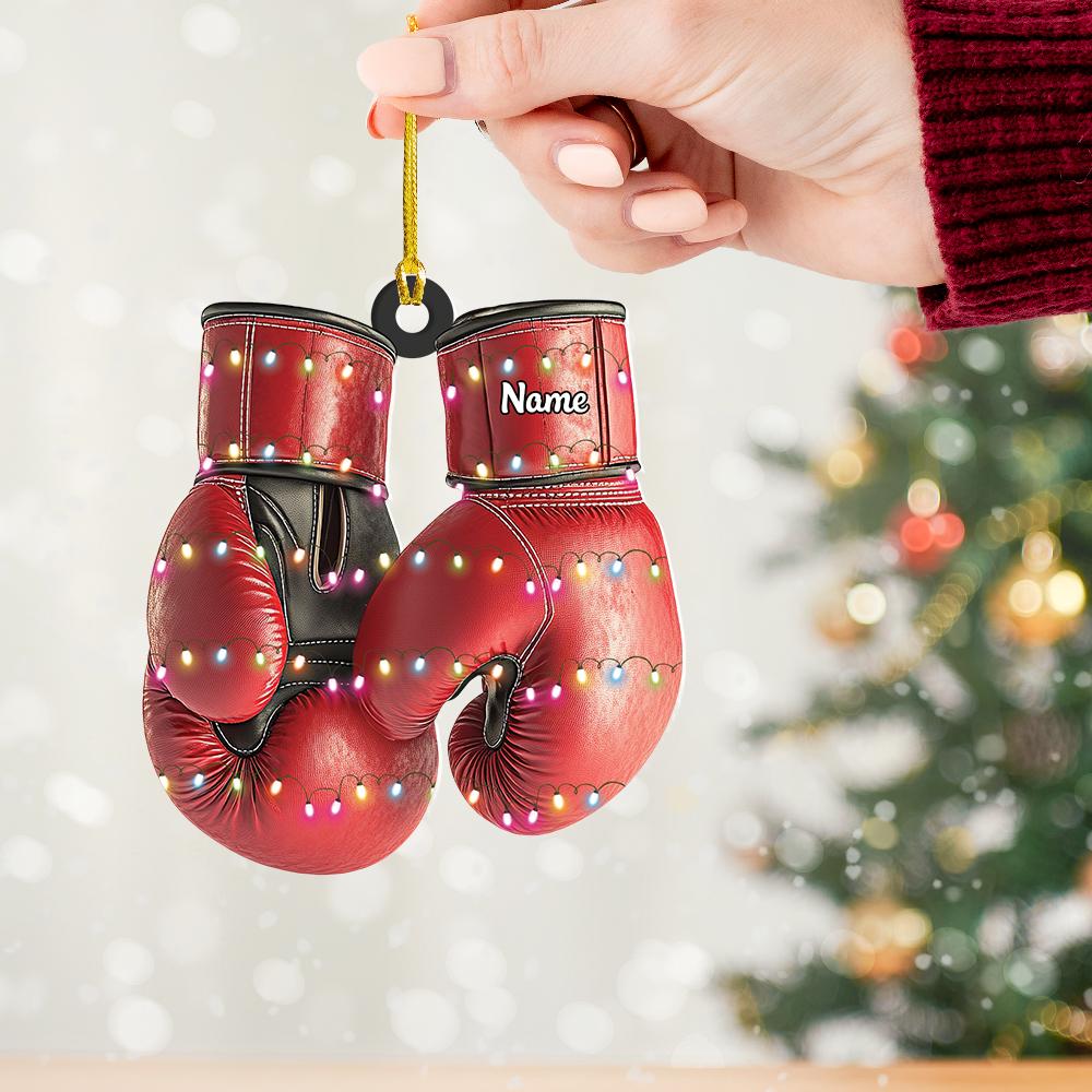 Personalized Boxing Gloves Ornament, Boxing Christmas Ornament Gift - Image 5