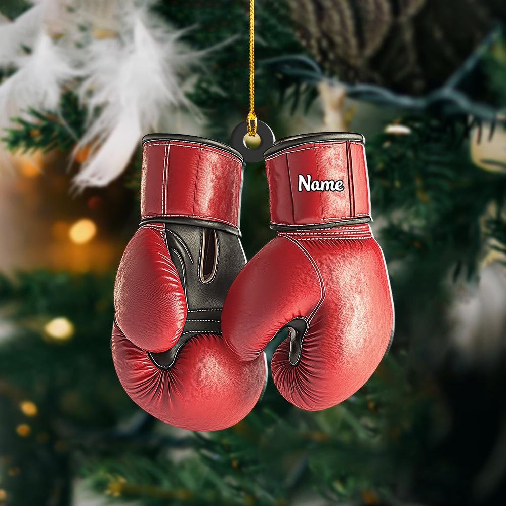 Personalized Boxing Gloves Ornament, Boxing Christmas Ornament Gift - Image 6