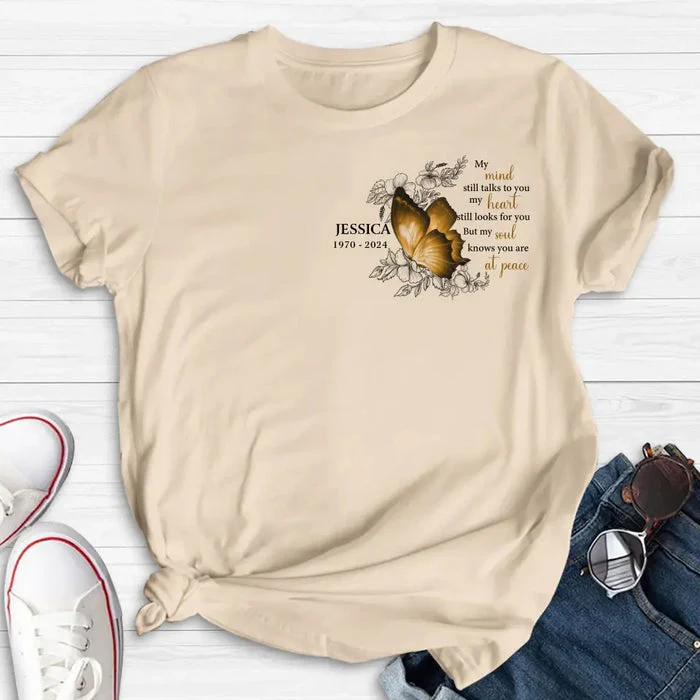 Personalized Butterfly Memorial T Shirt - Mother's Day Gift - Image 5