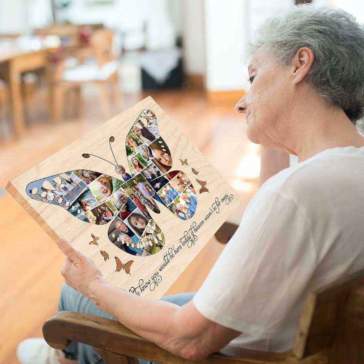 Personalized Butterfly Photo Collage Canvas Poster, Memorial Gifts With Photo - Image 6