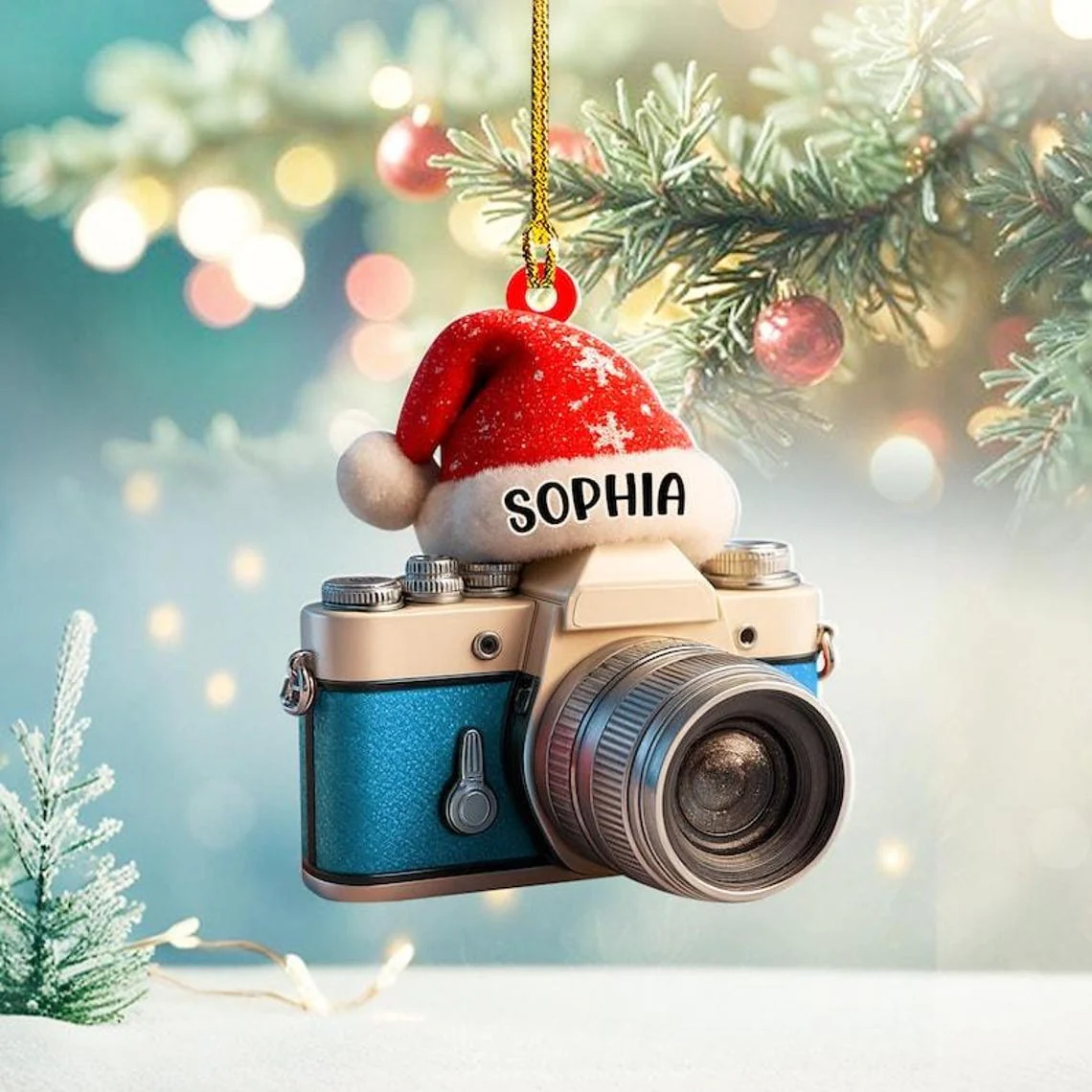 Personalized Camera Christmas Ornament Photographer Gift - Image 3
